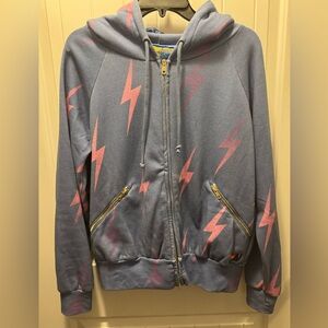 ⚡️Aviator Nation⚡️Hoodie with Pink Lightning Bolts